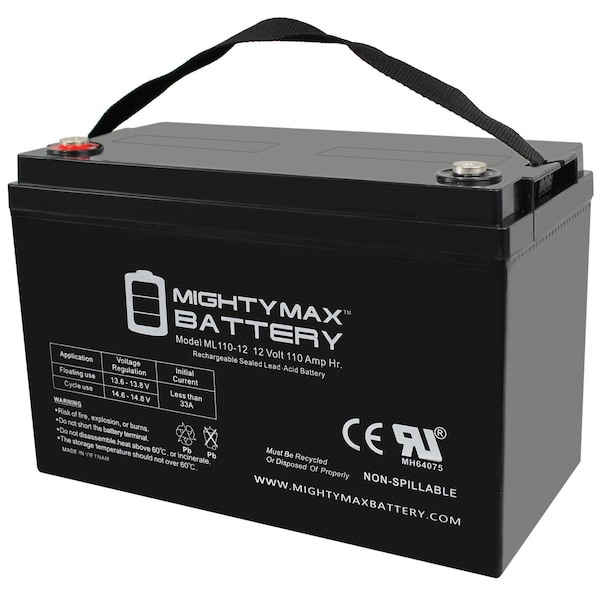 Mighty Max Battery 12V 110AH SLA Replacement Battery for Mercury Optimax MAX3944776 - main
